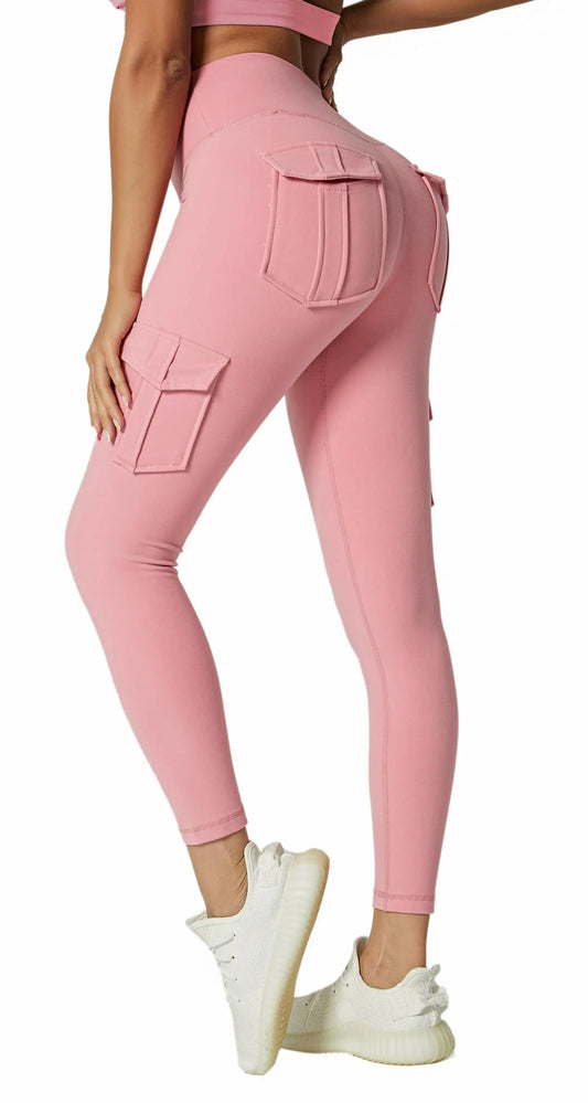 Sporty Workout Leggings Woman High Waist Pocket Stretchy Women'S Pants Cycling Running Pilates Yoga Clothing Fitness Tights